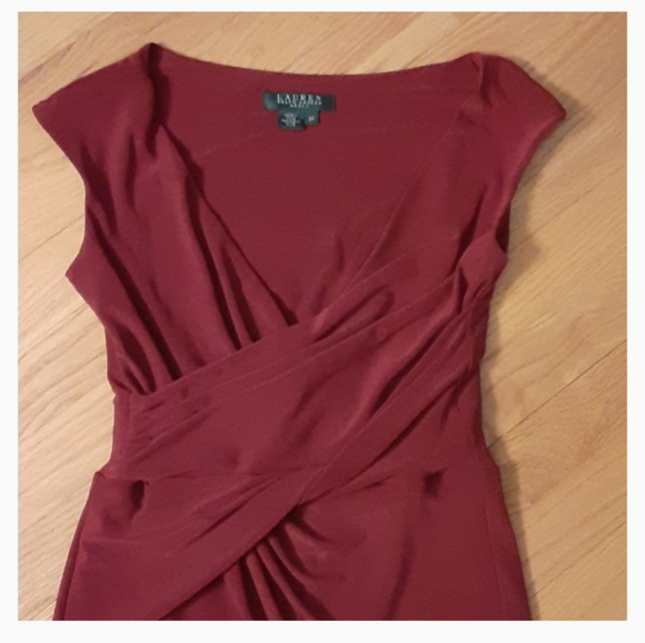 Ralph Lauren Adera Dark Red dress size 2 - Picture 6 of 7